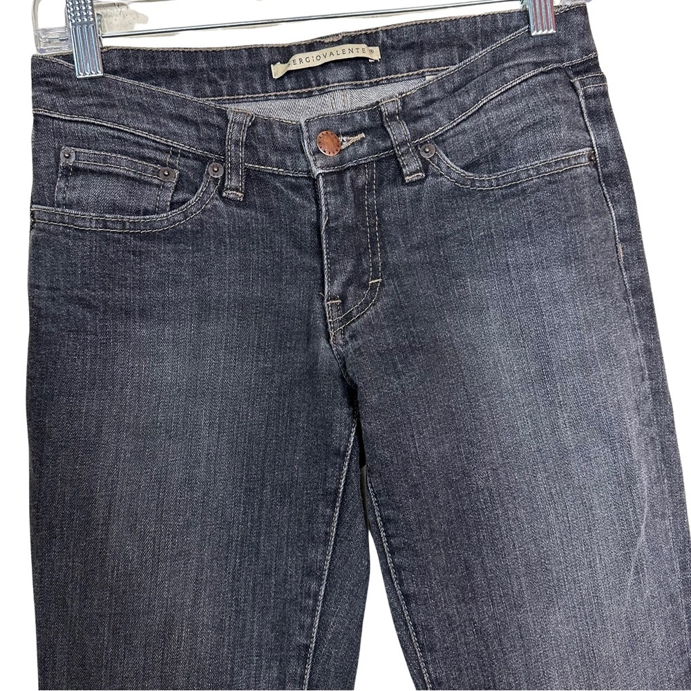 Sergio Valente Gray Bootcut Boot Embroidered Back… - image 4